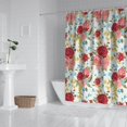 thumbnail image 2 of Pioneer Flower Floral Print Pattern Shower Curtain 84"x72" ,Bathroom Decorative Shower Curtains Set with 12 Hooks,Modern Waterproof Washable Shower Curtain, 2 of 6