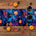 thumbnail image 2 of Halloween Table Runner with Matching Placemats, Decorative Tablecloth Set for Holiday Dining and Festive Party Decor, Tabletop Accessories, 1Pack Dark Blue, 2 of 2