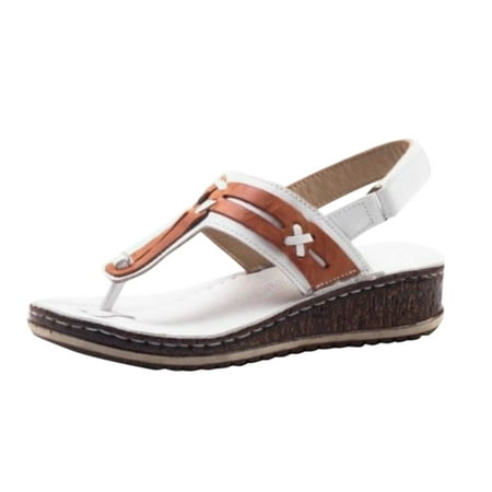 

Dyfzdhu Color Toe Shoes Slope Sandals Women s Summer Shoes Casual Matching Heel Women s Women s sandals