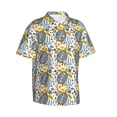 thumbnail image 2 of Fotbe Sea Turtle Hawaiian Shirt for Men Unisex Summer Beach Casual Short Sleeve Cotton Linen Button Down Shirts-X-Large, 2 of 9