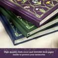 thumbnail image 6 of Embroidered Lined Journal Notebook for Women A5 Floral Journals for Writing Aesthetic Journaling Notebooks for Gift Diary Sketching Note Taking, Cloth Cover, Gift Box, 5.7"x8.3",Purple, 6 of 7