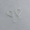 thumbnail image 4 of 13mm Sterling Silver 20 GA Upside Down Hoop Earrings Teardrop Hypoallergenic Lightweight Wire Drop Dangle Threader Hoops for Women, (Sterling Silver | 13mm/20 gauge) HW, 4 of 8