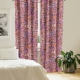 thumbnail image 2 of Ambesonne Floral Curtains, Flowery Meadow Spring Print, Pair of 28"x63", Lavender Salmon and Pink, 2 of 5