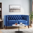 thumbnail image 2 of Noble House Riebe Loveseat, Navy Blue and Brown, 2 of 8