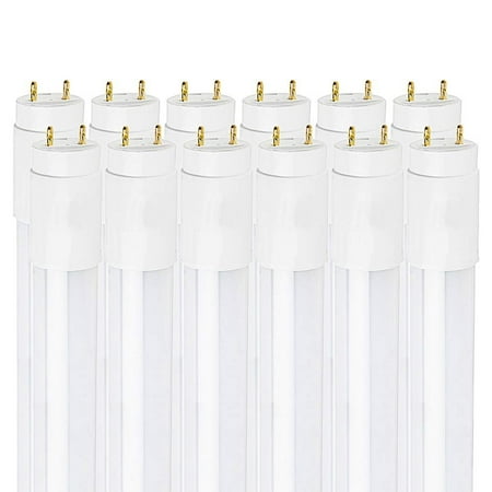 

Luxrite 24 inch T8 Tube Light 6500K Daylight 12W Direct or Bypass 1100 Lumens ETL Listed G13 Base 12-Pack