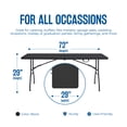 thumbnail image 2 of Plastic Development Group 6 Ft Indoor Outdoor Folding Banquet Table, Black, 2 of 12