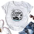 thumbnail image 2 of XIAONU Womens Cruise Letter Graphic Print Crew Neck Pullover Tee Soft Casual Vacation Tropical T-Shirts, 2 of 3