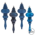 thumbnail image 3 of Vickerman 7" Midnight Blue 4-Finish Finial Ornament, 8 per Box, 3 of 4