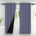 thumbnail image 2 of Lfeey Lavender Purple Curtains, Indoor/Outdoor Blackout Curtains, Grommet Window Curtains for Living Room, 42 x 84 inch, 2 Panels, 2 of 6
