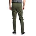 thumbnail image 3 of G-Style USA Men's Hip Hop Slim Fit Track Pants - Athletic Jogger with Side Stripe - Olive/Off-White - 3X-Large, 3 of 6