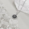 thumbnail image 4 of Antiqued Sunflower Necklace for Women Sterling Silver Sunflower Jewelry Mother's Day Gifts for Mom(C-sunflower 1), 4 of 5