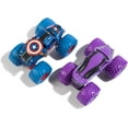 thumbnail image 2 of Monster Jam, Marvel Official Captain America Vs. Black Panther Die-Cast Monster Trucks, 1:64 Scale, Kids Toys for Boys and Girls Ages 3 and up, 2 of 6