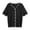 Black, variant on Women's V Neck Short Sleeve Casual Knit Tops Ice Silk Button Down Cardigan Loose Blouse, Pink 3XL