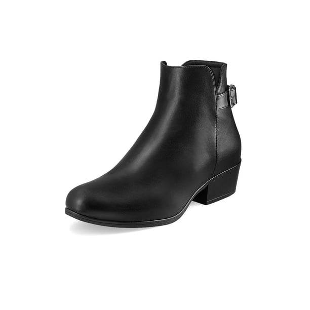 Botín Color Negro Liso Con Cierre Altura 4.5Cm Mundo Terra 030177