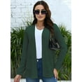 thumbnail image 2 of Mengpipi Womens Open Front Cardigans Casual Long Sleeve Classic Knit Sweater Outerwear with Pockets S-XXL, 2 of 5