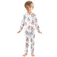 thumbnail image 3 of Dailycode Cotton Pajama Set Snug Fit Long Sleeve Top and Pants for 18M-8Y Christmas Santa Claus Cute Face, 3 of 7