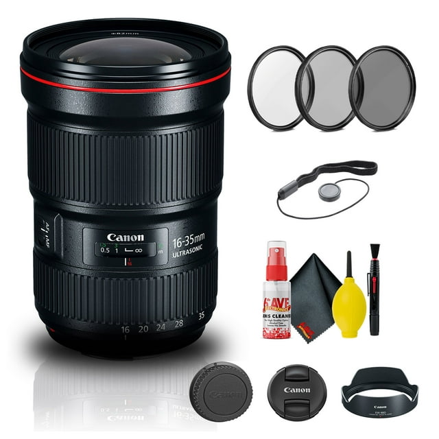 Canon EF 16-35mm f/2.8L III USM Objectif (0573C002) + Trousse de Filtres + Capuchon de Protection + Plus (Modèle International)
