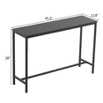 thumbnail image 3 of Tcbosik 41.3" Simple Console Table, Behind Couch Sofa Table with Metal Legs, Narrow Foyer Table for Living Room, Entryway, Hallway, Easy Assembly, Black, 3 of 8