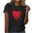 thumbnail image 3 of BLVB Valentines Shirts for Women Trendy Short Sleeve Tee Tops Cute Heart Graphic T Shirts Valentines Gifts for Her, 3 of 4
