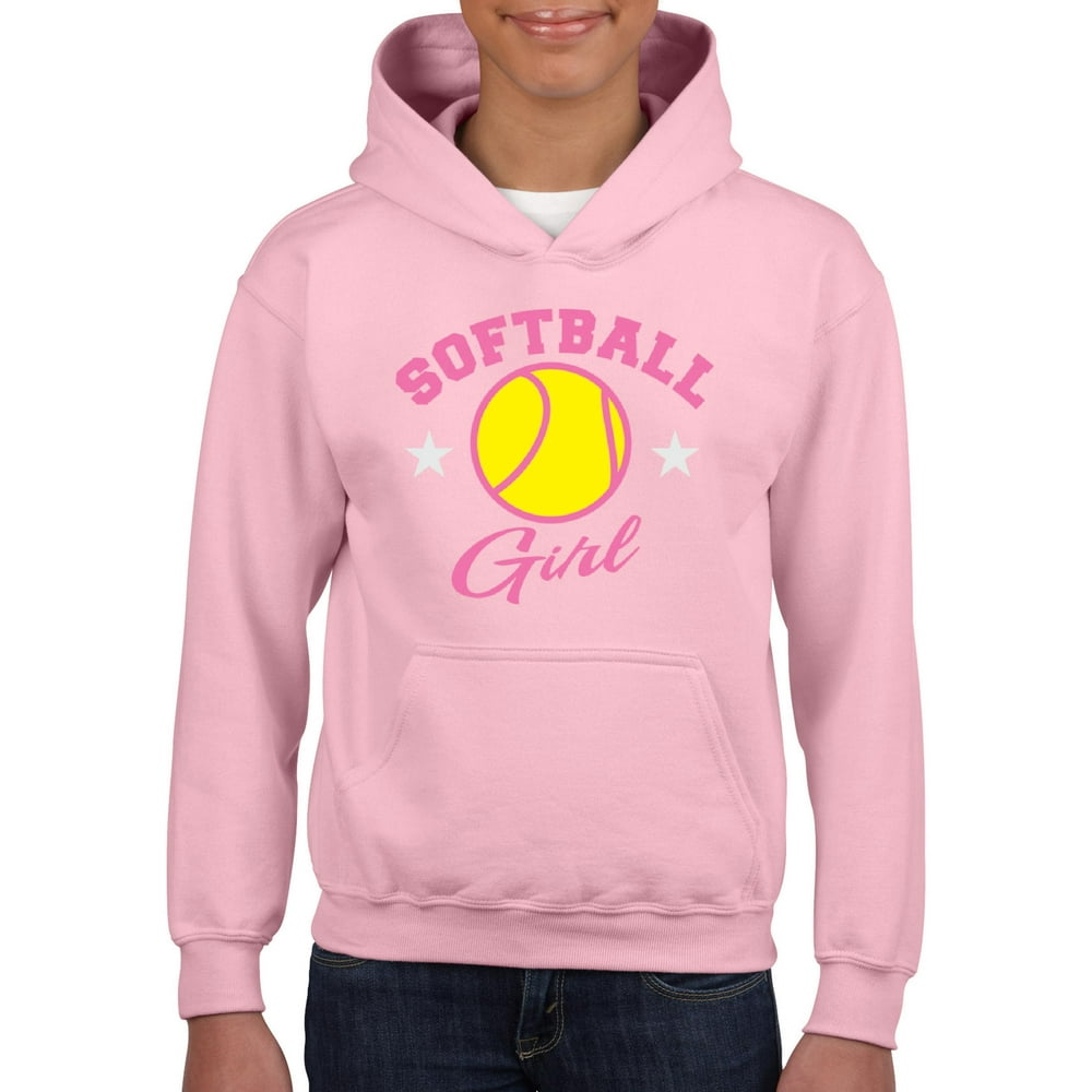 IWPF - Youth Softball Girl Hoodie For Girls and Boys Sweatshirt ...