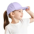 thumbnail image 6 of KPOPLK Girls Glitter Baseball Cap Kids Adjustable Ponytail Hat Toddler Summer Mesh Trucker Hats(2-8 Years,Purple), 6 of 6