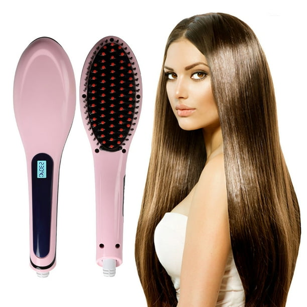 Coastacloud Electric Digital Hair Straightener Comb Straightening Brush