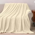 thumbnail image 5 of White Throw Blanket for Couch - Gentle Soft Cozy Blanket for Women, Cute Flannel Throws for Girls, Room Home Dorm Decor, Birthday Gifts for Women Men Mom Teacher Gifts, White, 16x40 Inches, 5 of 8