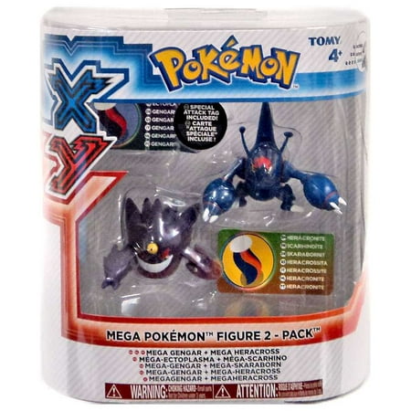Pokemon XY Mega Gengar & Mega Heracross Figure 2-Pack - Walmart.com
