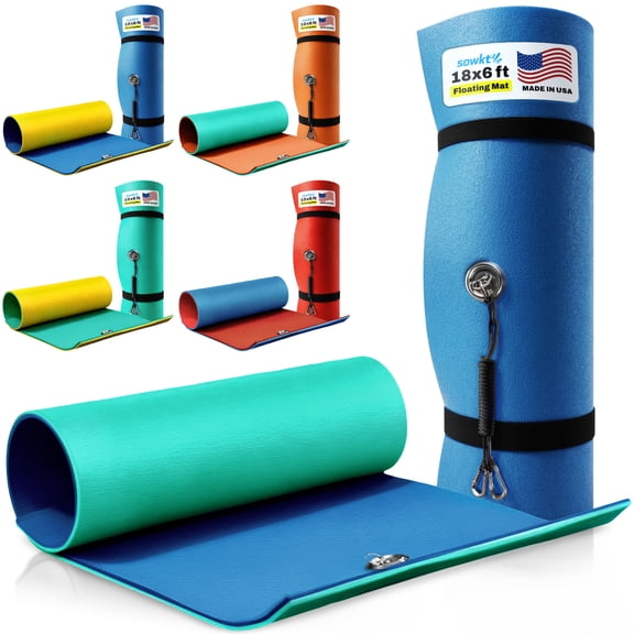 SOWKT Lily Pad 18x6 ft Floating Mat for Lakes and Pools