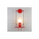thumbnail image 4 of Lámpara de pared moderna con columpio de muñeca para niños, sencilla, para sala de estar, dormitorio, lámpara de pared creativa para cabecera, regalo de vacaciones/boda (rojo) JAMW Sencillez, 4 of 4