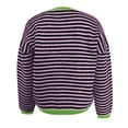 thumbnail image 5 of Womens Sweaters Casual Striped Pullover Sweaters Autumn Winter Color Block V Neck Knitwear Sweater Pink XXL, 5 of 5