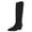 Black, variant on FSJ Women Knee High Boots Stacked Chunky Mid Heel Pointy Closed Toe Pull On Boots Slouchy Fashion Cowgirl Dress Long Shoes Size 8 Black