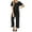 Black, variant on Bigersell Women's Denim Jumpsuits Jumpsuit Women's Floral Prints Straps Wide Leg with Pockets Vintage Jumpsuit Ladies Relaxed Fit Straight Leg Jumpsuit
