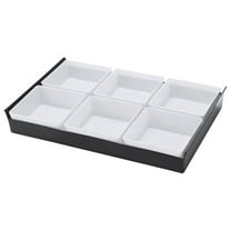 Multi Compartment Dried Fruit Tray Squares Snack Tray Plastic Snack Display Tray Candy Snack Tray Organizer for Kitchen and Party Food and Pantry Organization Dried Fruit Tray Squa