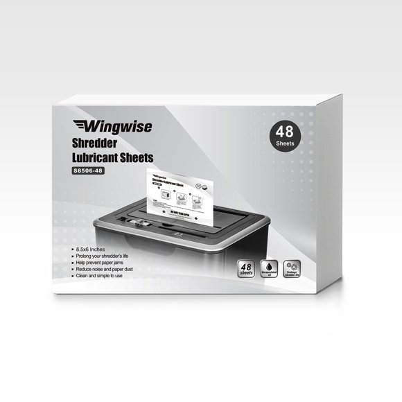 Láminas lubricantes para trituradoras Wingwise, paquete de 48, 8.5 x 6 pulgadas