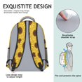 thumbnail image 4 of Sunflower Yellow Pattern Backpack for School, Cute School Bag with Adjustable Shoulder Straps and Padded Back, 15.3"x11"x6.7", 4 of 4