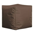 thumbnail image 3 of Gouchee Home Cube Brava Chocolate Pouf Ottoman – Water-Repellent Cube Bean Bag Footstool with Polystyrene Beads, Lightweight & Portable for Living Room or Dorm, 3 of 8