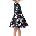 thumbnail image 2 of FKELYI Cartoon Snowman Long Sleeve Dresses Size 13-14 Y Leisure Christmas Hoilday Midi Sundress Comfy A Line Swing Skater Twirl Dresses for Girls, 2 of 4