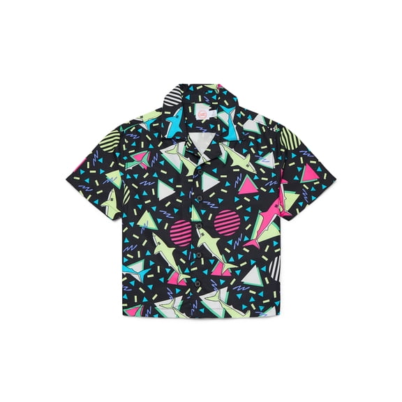 Wonder Nation Little and Big Boys Cabana Sun Shirt with UPF50 , Sizes 4-18 & Husky