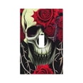 thumbnail image 1 of DouZhe 1-Gang Toggle Switch Wallplate, Horror Gothic Death Skull Roses Decorative Wall Plates, 1 of 7