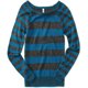 thumbnail image 1 of Aeropostale Suéter de punto con rayas delgadas para mujer, azul, grande Aeropostale Tejer, 1 of 1
