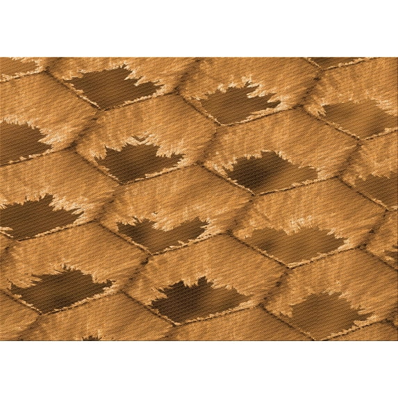 Ahgly Company Indoor Rectangle Patterned Mahogany Brown Area Rugs, 6' x 9'