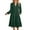 Deep Green, variant on UVN Fall Dresses for Women Long Sleeve V Neck Midi Dress Casual Loose Flowy Swing Tiered Dress with Pockets