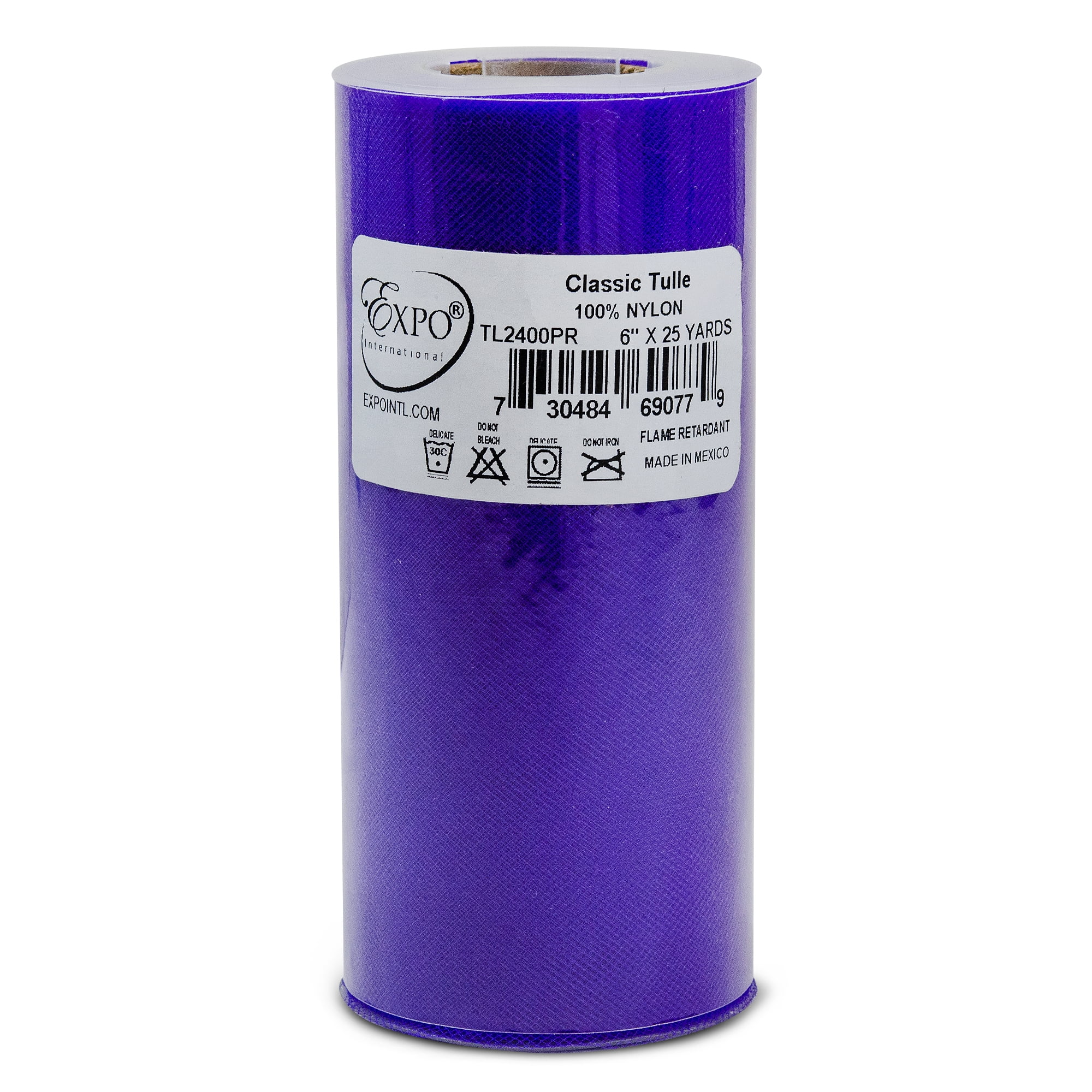 Expo International Matte Decorative Tulle Roll, 6 Inch X 100 Yards