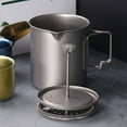 thumbnail image 5 of Lixada 750ml Coffee Cup Mug French Press Pot Coffee Maker Titanium Cup - Durable Camping Cooking Pot with Folding Spoon, 5 of 7