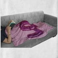 thumbnail image 5 of Love Soft Flannel Fleece Throw Blanket, Romantic Written in Fuchsia Balloons Celebration Valentine's Day Anniversary Party Theme, Cozy Plush for Indoor and Outdoor Use, 70" x 90", Pink, by Ambesonne, 5 of 5