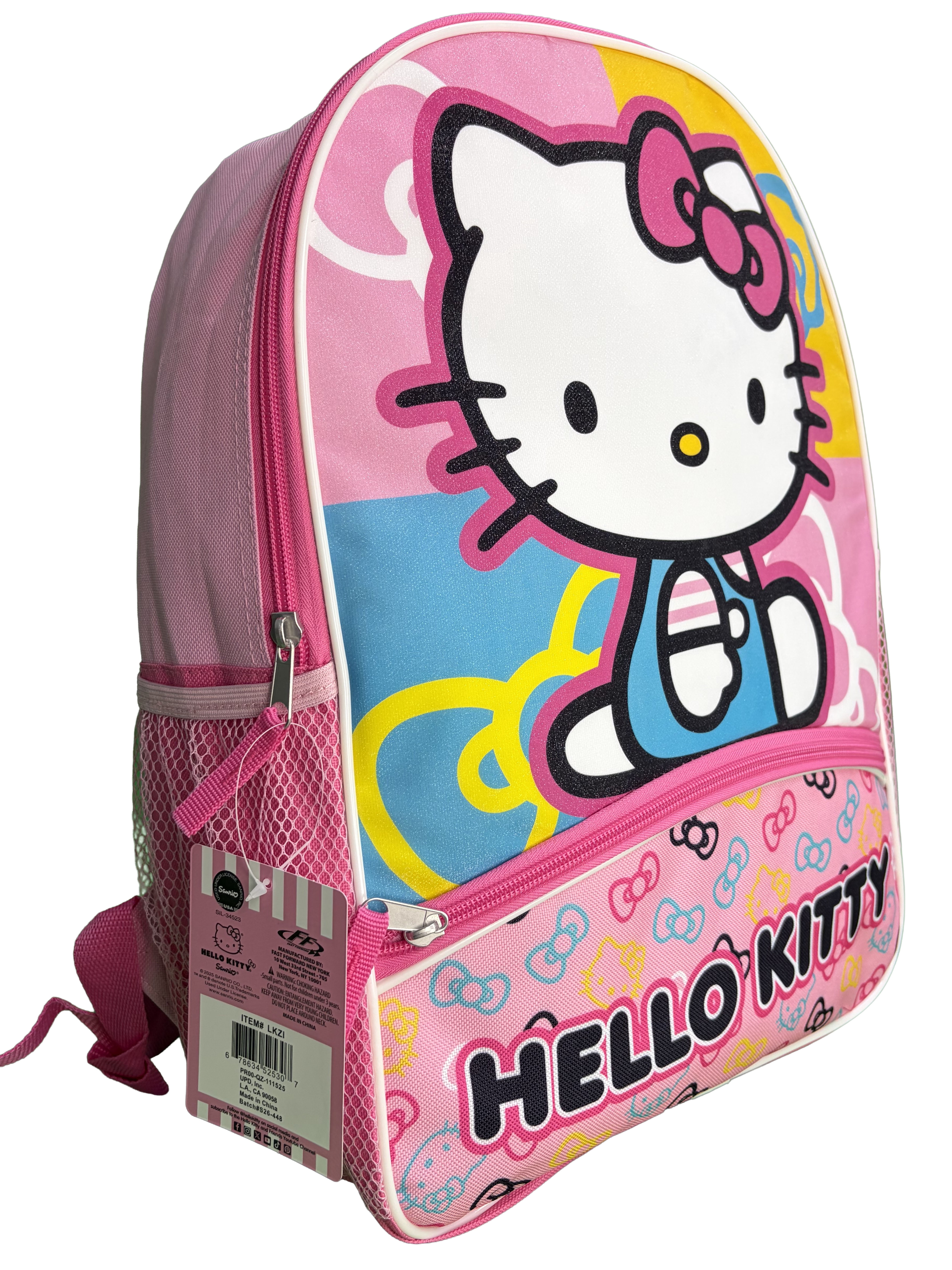 Fast Forward Hello Kitty 16" Kids Backpack for Girls, with a small front Pocket