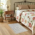 thumbnail image 3 of UERMEI 2x3 Small Area Rugs for Entryway, Machine Washable Non Slip Indoor Door Mats, Floral Throw Rug for Bedroom Hallway, Laundry Room Carpets - Beige/Blue/Brown, 3 of 10
