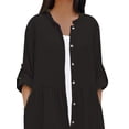 thumbnail image 3 of DYMADE Women Plus Size Pull Sleeve Solid Color Cardigan Coat Dress, 3 of 4