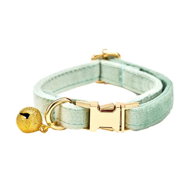 Collar ajustable para gatos, suave, con cascabel extraíble, de color liso, para perros pequeños, gatos y gatitos, ideal para paseos al aire libre y seguridad.